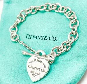 Tiffany & Co. Return to Tiffany LoveStruck Thick Chain Bracelet Silver 6.75"